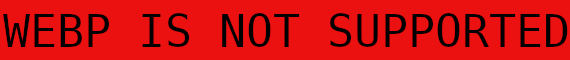 Test whether WebP image format is supported.